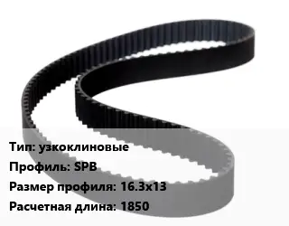 Ремень приводной узкоклиновые SPB 16.3х13 L=1850